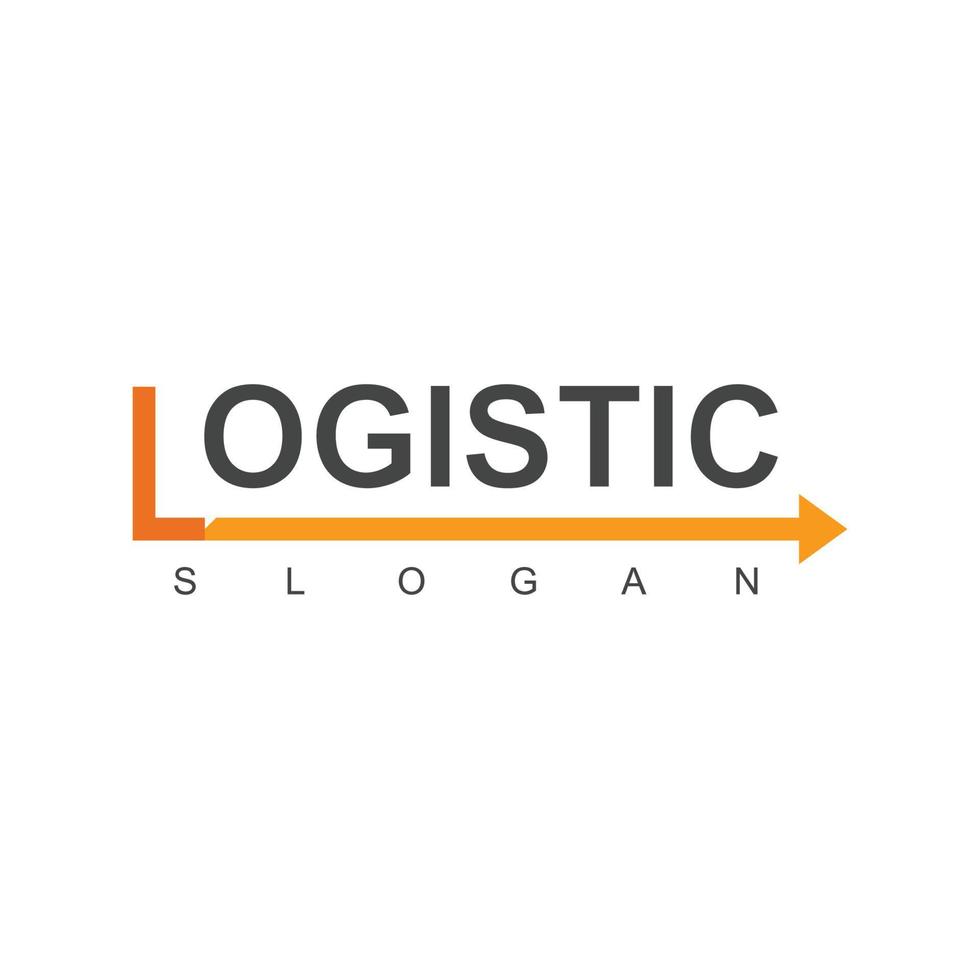 modelo de logotipo logístico, ícone de negócios de expedição e transporte vetor