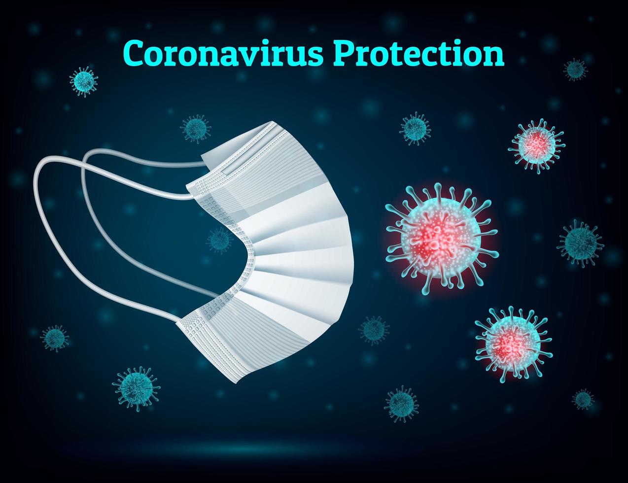 máscara de proteção de coronavírus vetor
