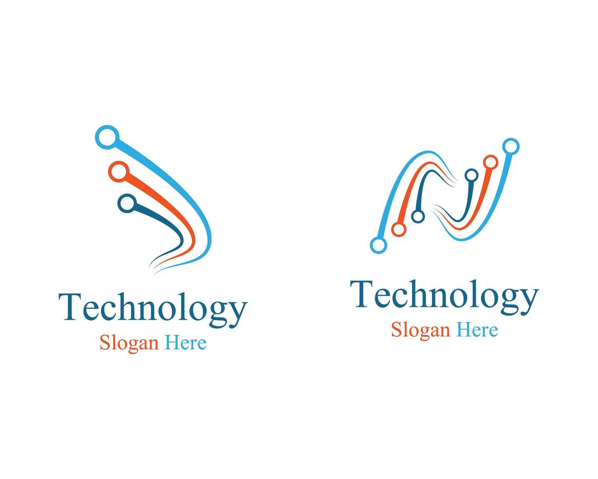 conjunto de ícones de informações de tecnologia vetor