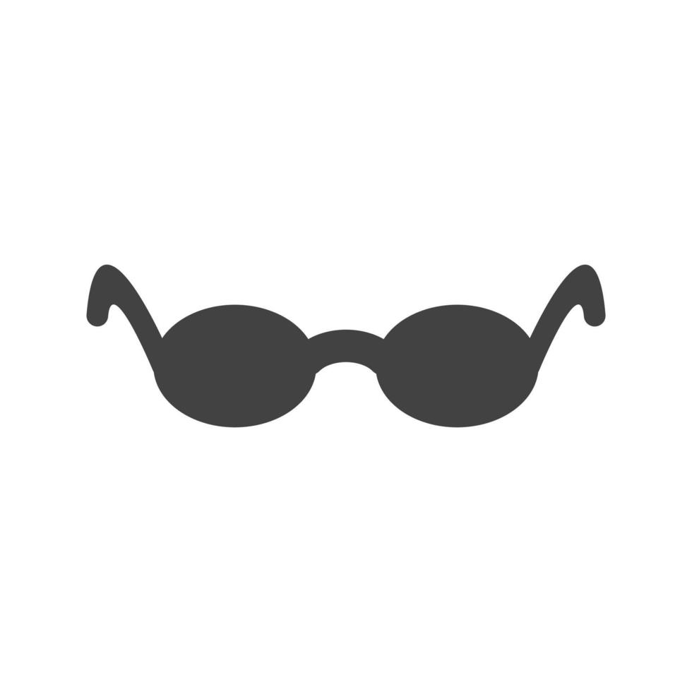 ícone de glifo de óculos preto vetor