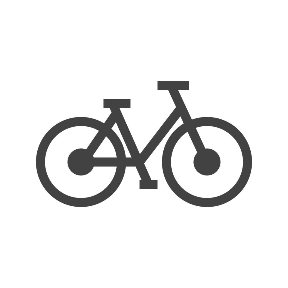 ícone preto de glifo de bicicleta vetor