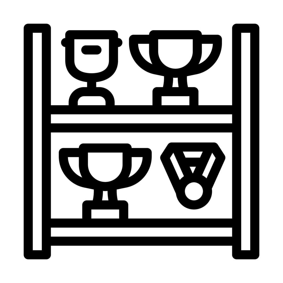 prêmios de ilustração vetorial de ícone de linha de competição escolar vetor
