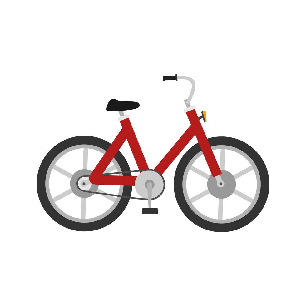 ícone multicolorido plano de bicicleta vetor