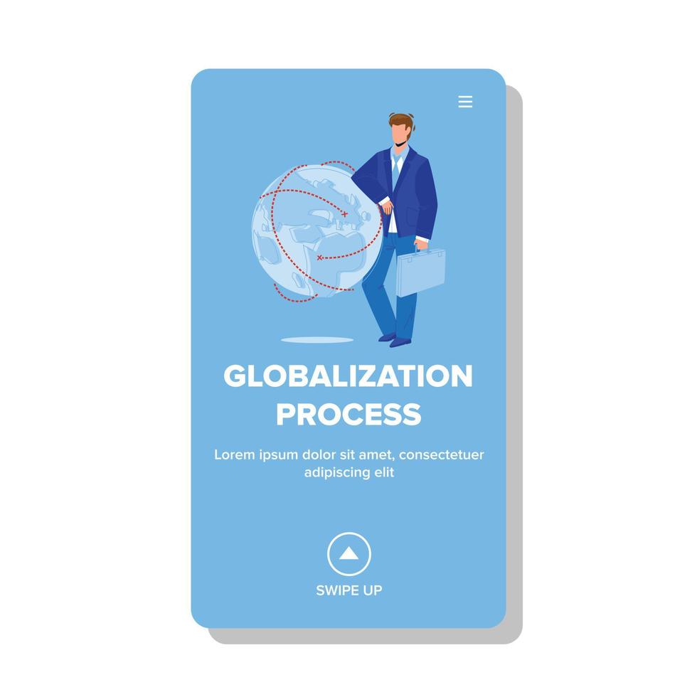 processo de globalização fazendo vetor de empresário