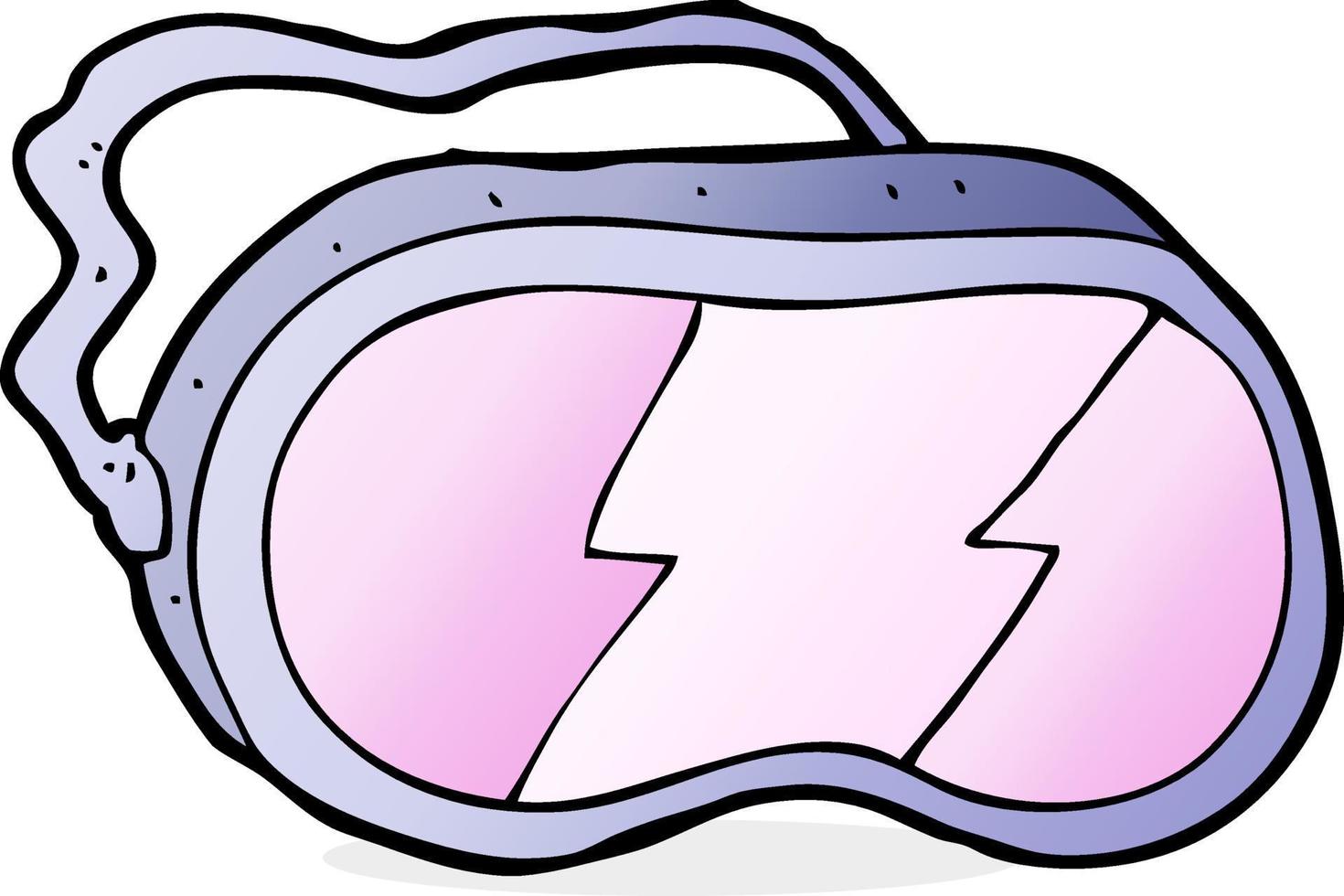 óculos de esqui de desenho animado vetor