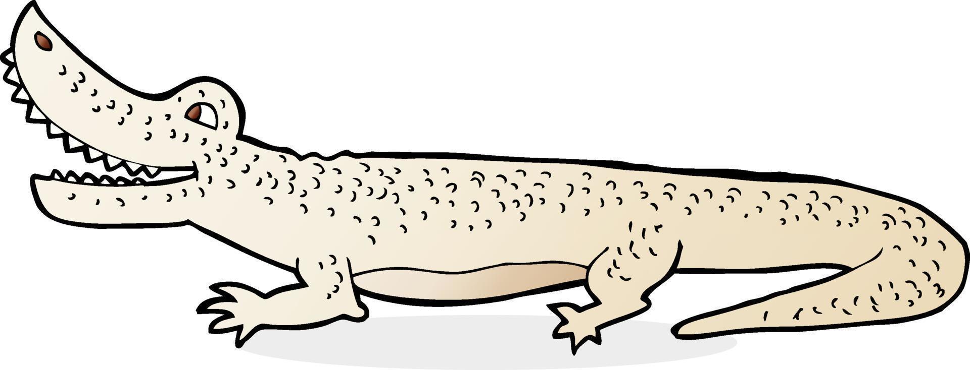 crocodilo feliz dos desenhos animados vetor