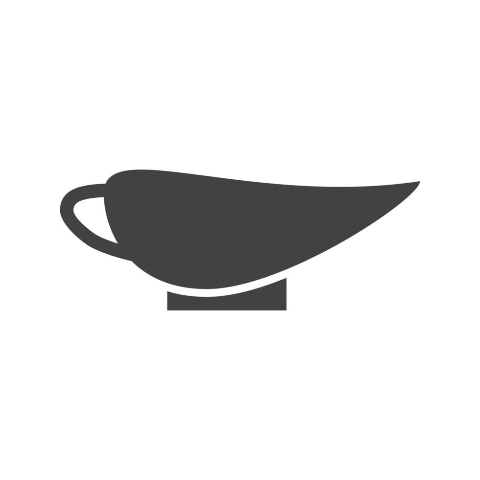 ícone de glifo de suporte de molho preto vetor