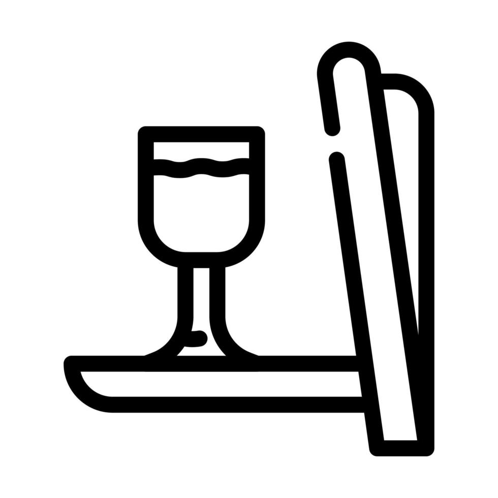 ilustração vetorial de ícone de linha de comida de álcool e companhia aérea vetor