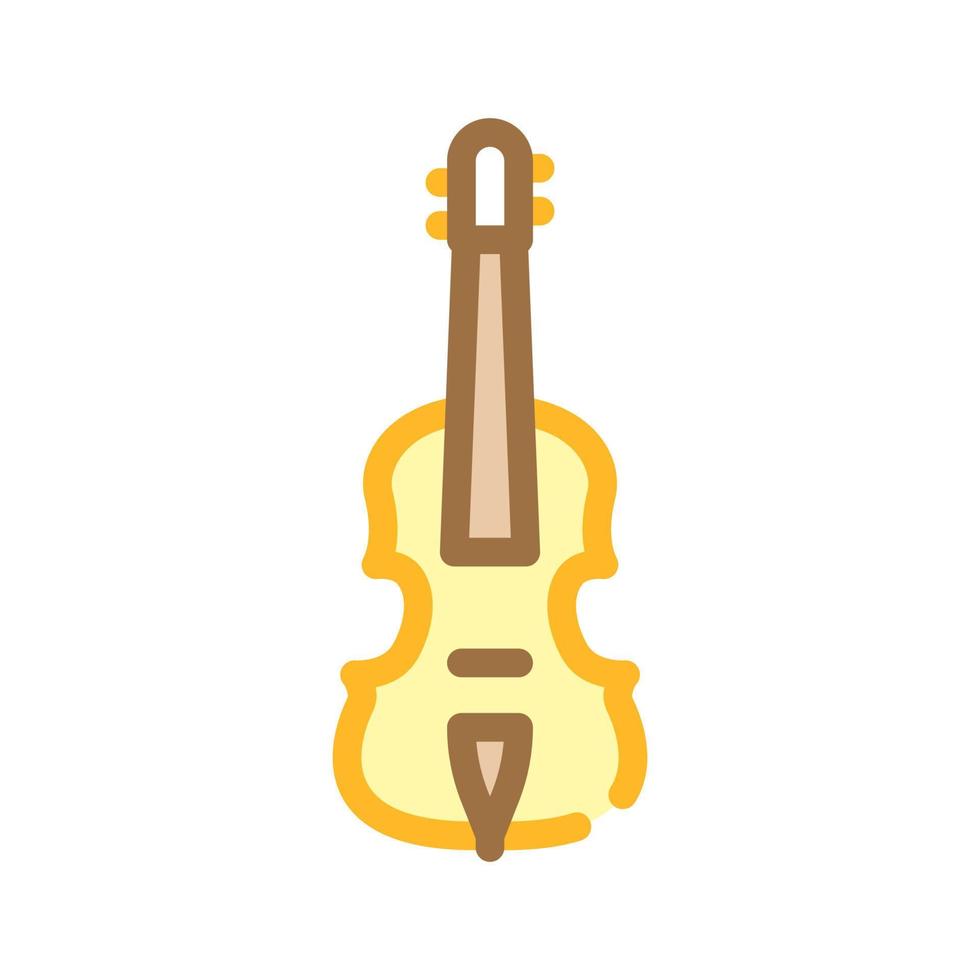 ilustração em vetor ícone de cor de violino acústico