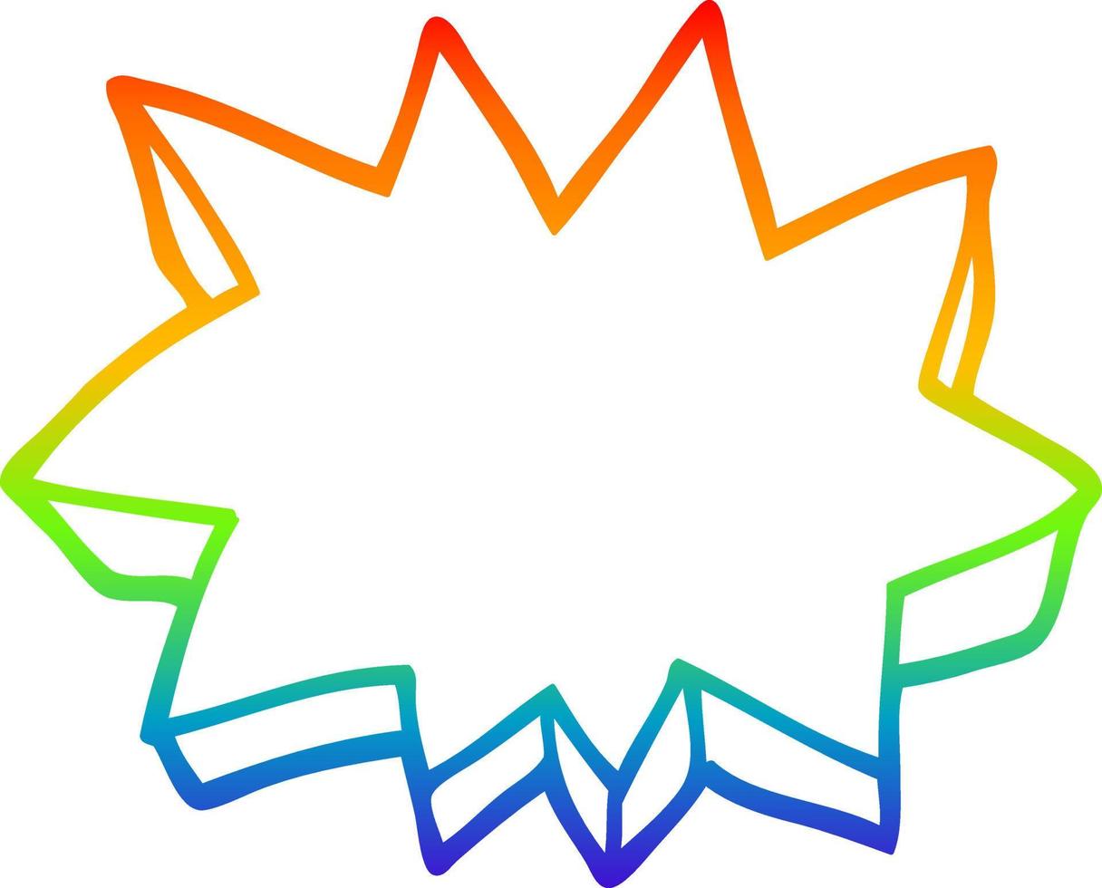 elemento decorativo estrela de desenho de linha gradiente arco-íris vetor