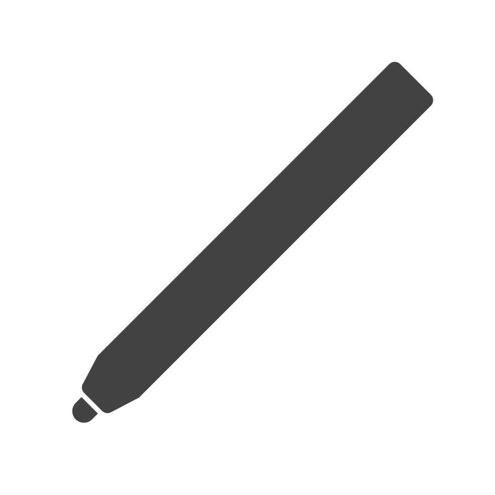 ícone de glifo de lápis de lábio preto vetor