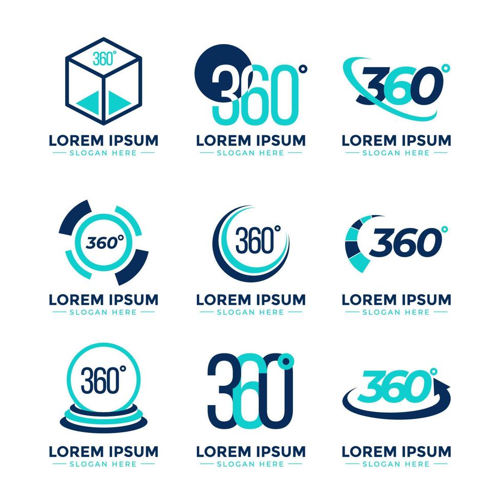 coleção de logotipos 360 vetor