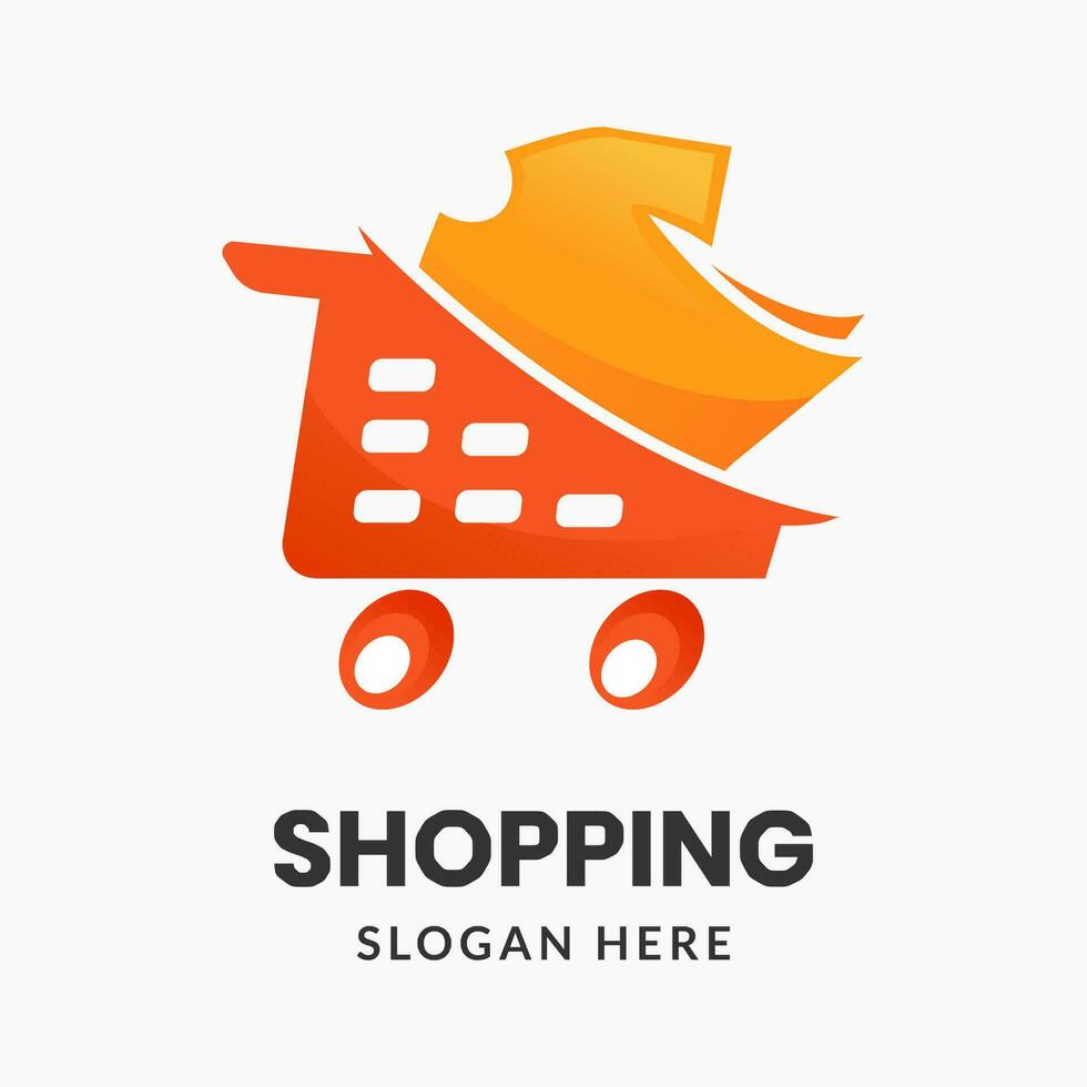 logotipo da sacola de compras. ícone de loja. modelo de símbolo de loja online vetor