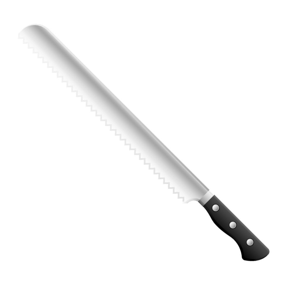 utensílios de cozinha dos desenhos animados talheres faca de pão cinza cor gradiente vetor