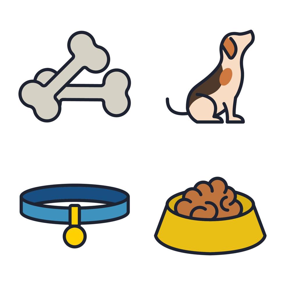animal de estimação, modelo de símbolo de ícone de conjunto de veterinário para ilustração em vetor de logotipo de coleção de design gráfico e web