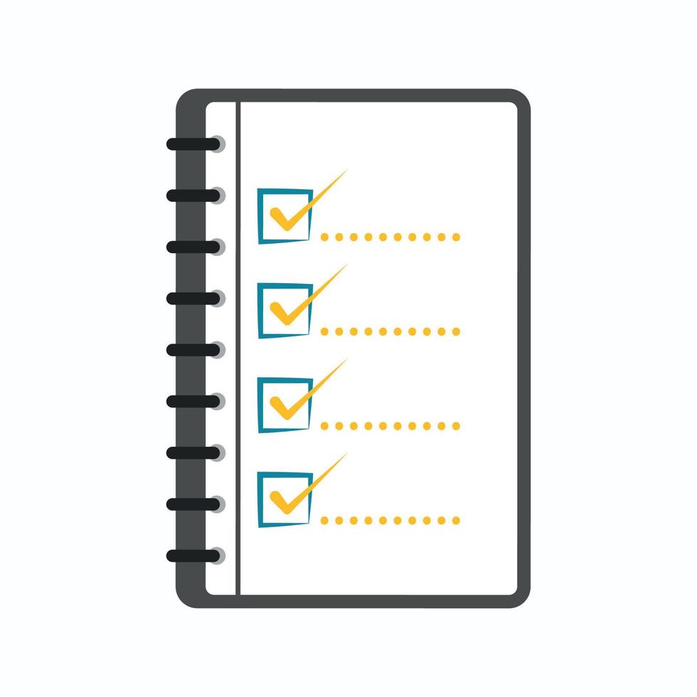 lista de verificação e para fazer a ilustração vetorial de clipart de ícone de lista vetor