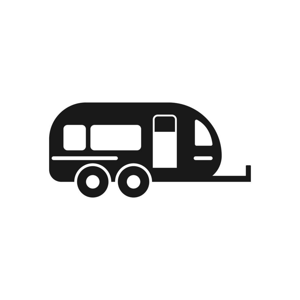 vetor de design de ícone de trailer de acampamento