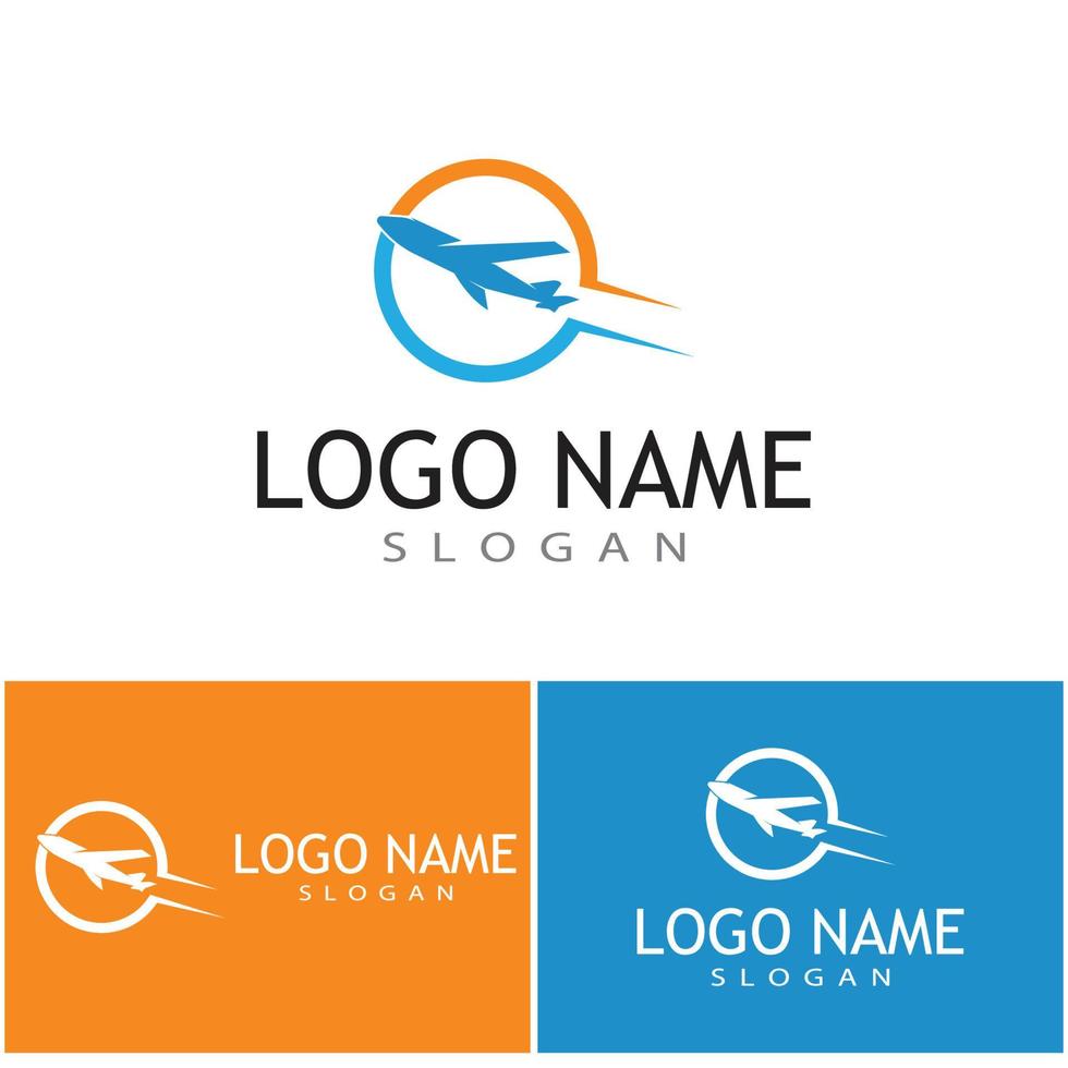 modelo de logotipo de design de ilustração vetorial ícone avião vetor