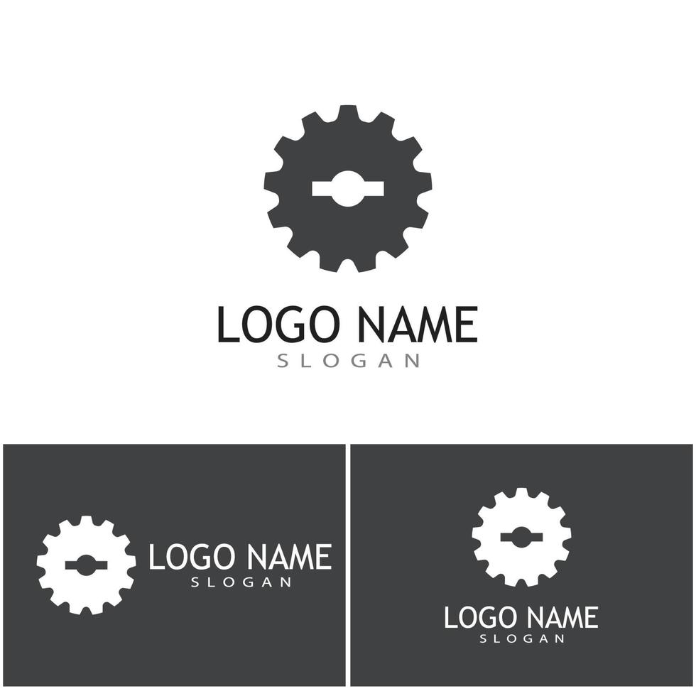 engrenagem logotipo modelo vetorial ícone ilustração design vetor