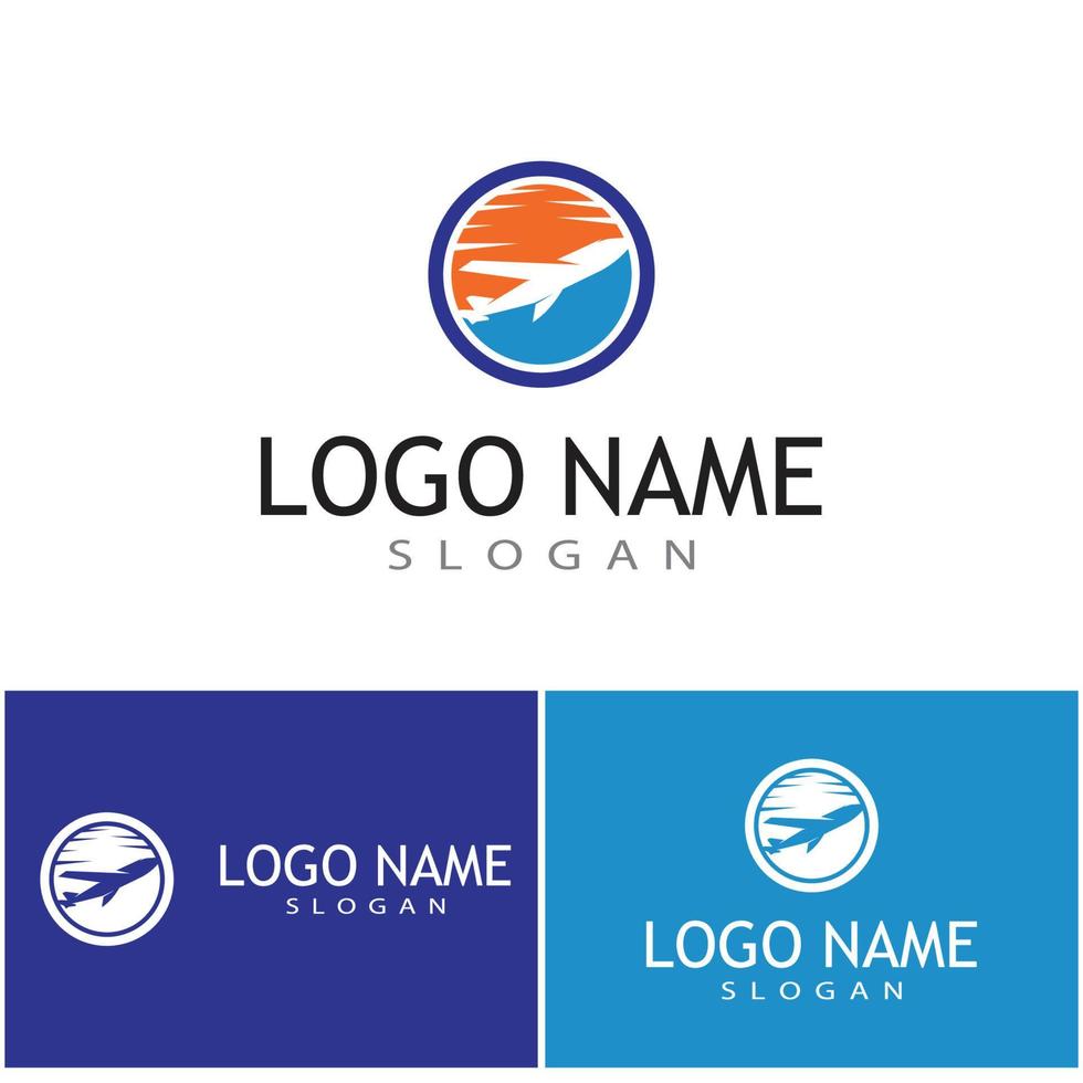 modelo de logotipo de design de ilustração vetorial ícone avião vetor