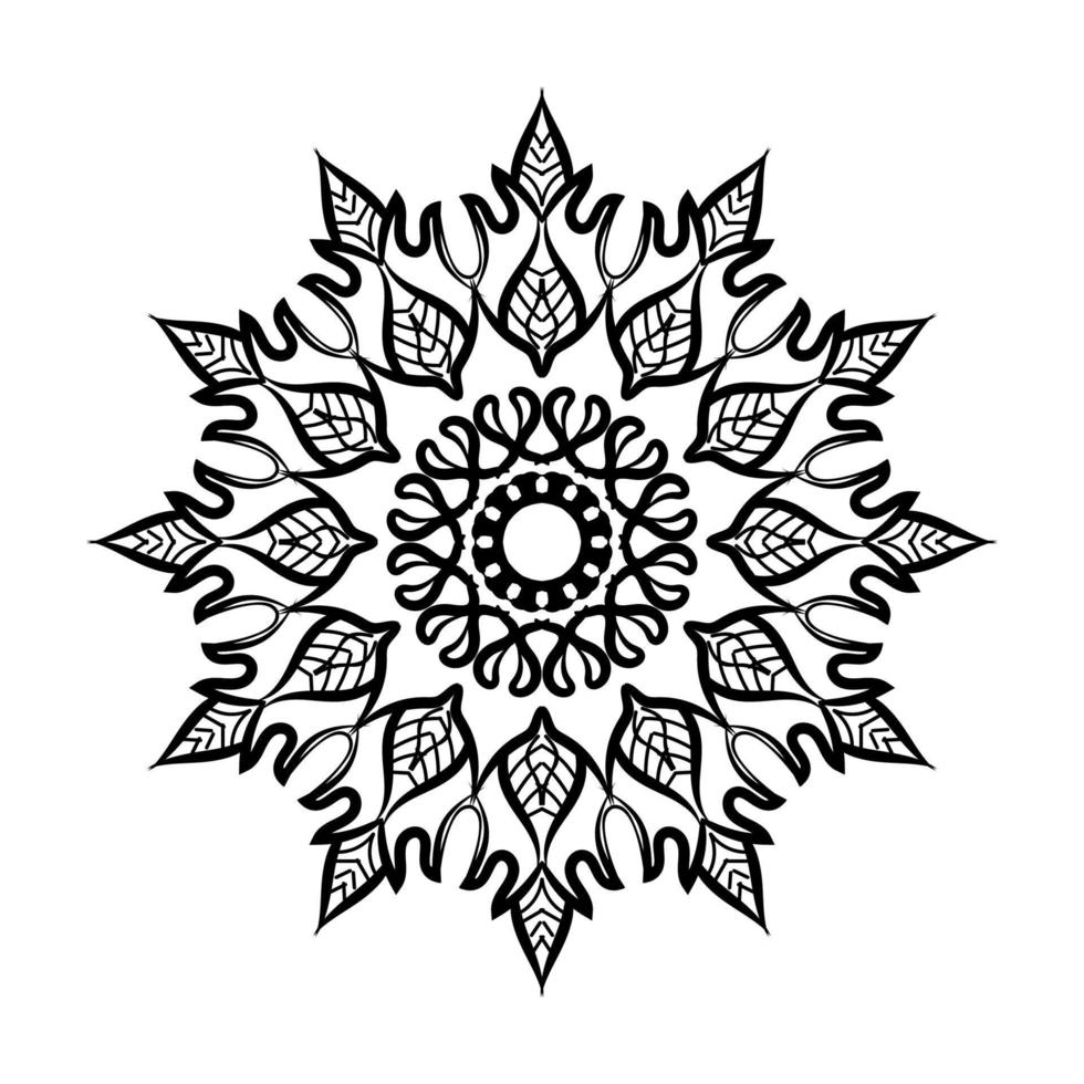 mandala desenhada à mão. decoração em ornamento de doodle oriental étnica. vetor