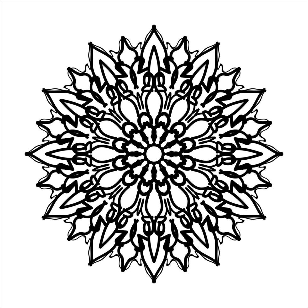 mandala desenhada à mão. decoração em ornamento de doodle oriental étnica. vetor