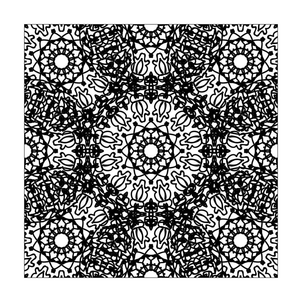 mandala desenhada à mão. decoração em ornamento de doodle oriental étnica. vetor