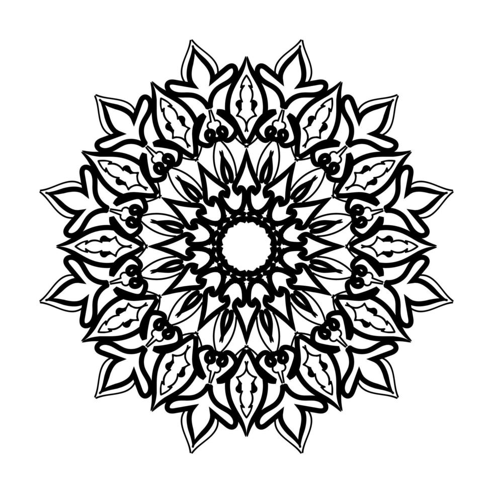 mandala desenhada à mão. decoração em ornamento de doodle oriental étnica. vetor