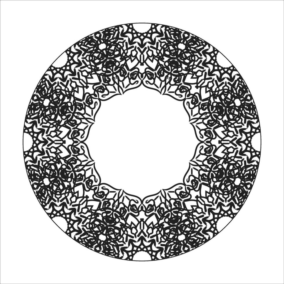 mandala desenhada à mão. decoração em ornamento de doodle oriental étnica. vetor