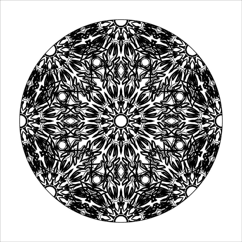 mandala desenhada à mão. decoração em ornamento de doodle oriental étnica. vetor