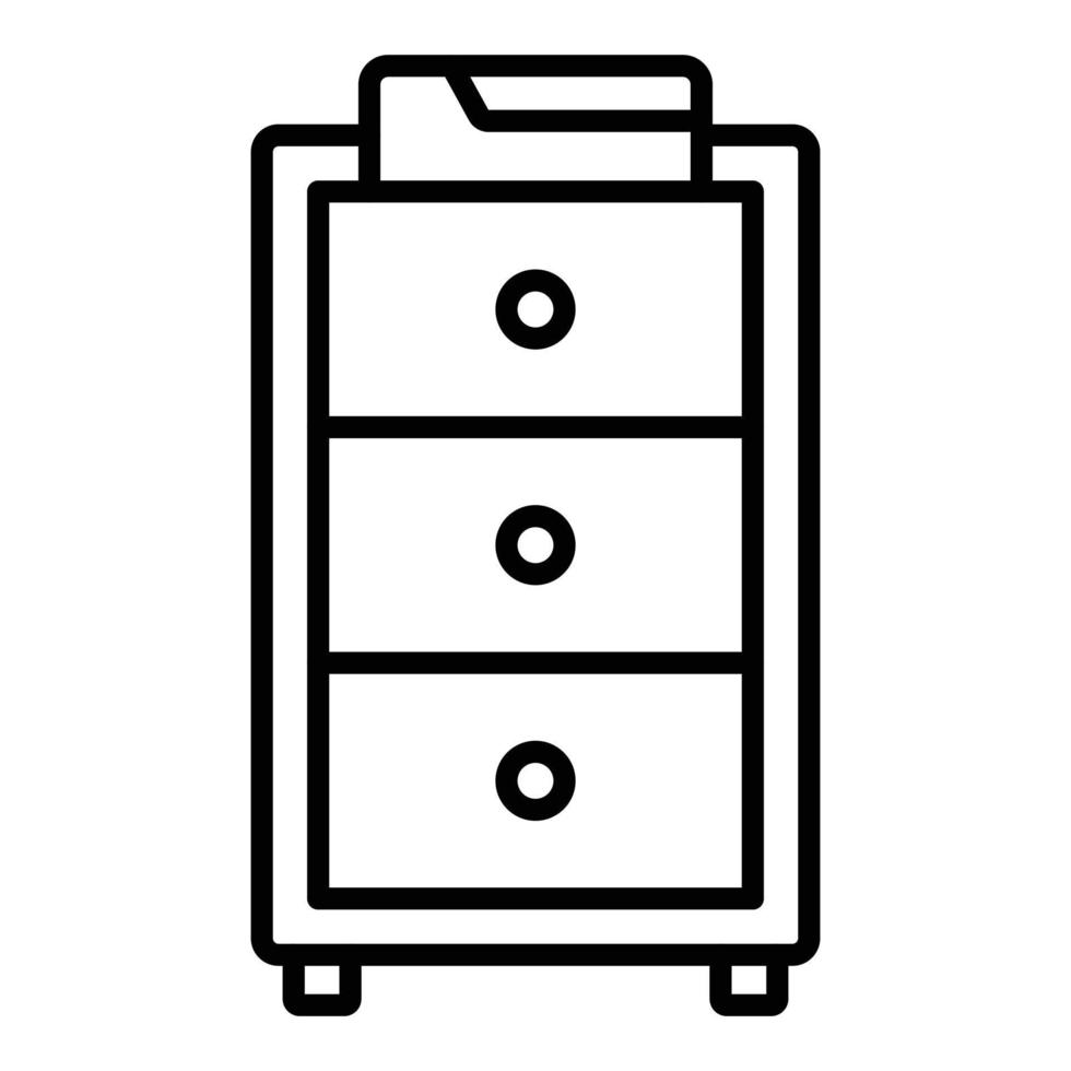 estilo de ícone do armário de arquivamento vetor