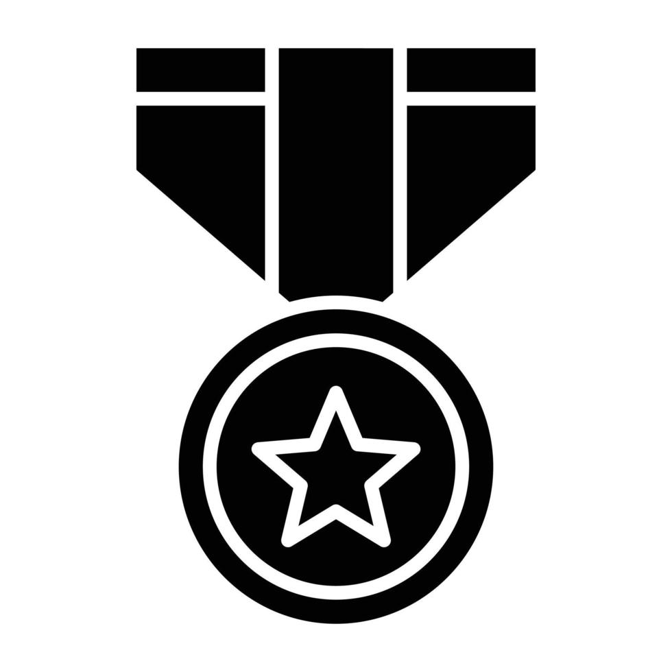 estilo de ícone de medalha do exército vetor