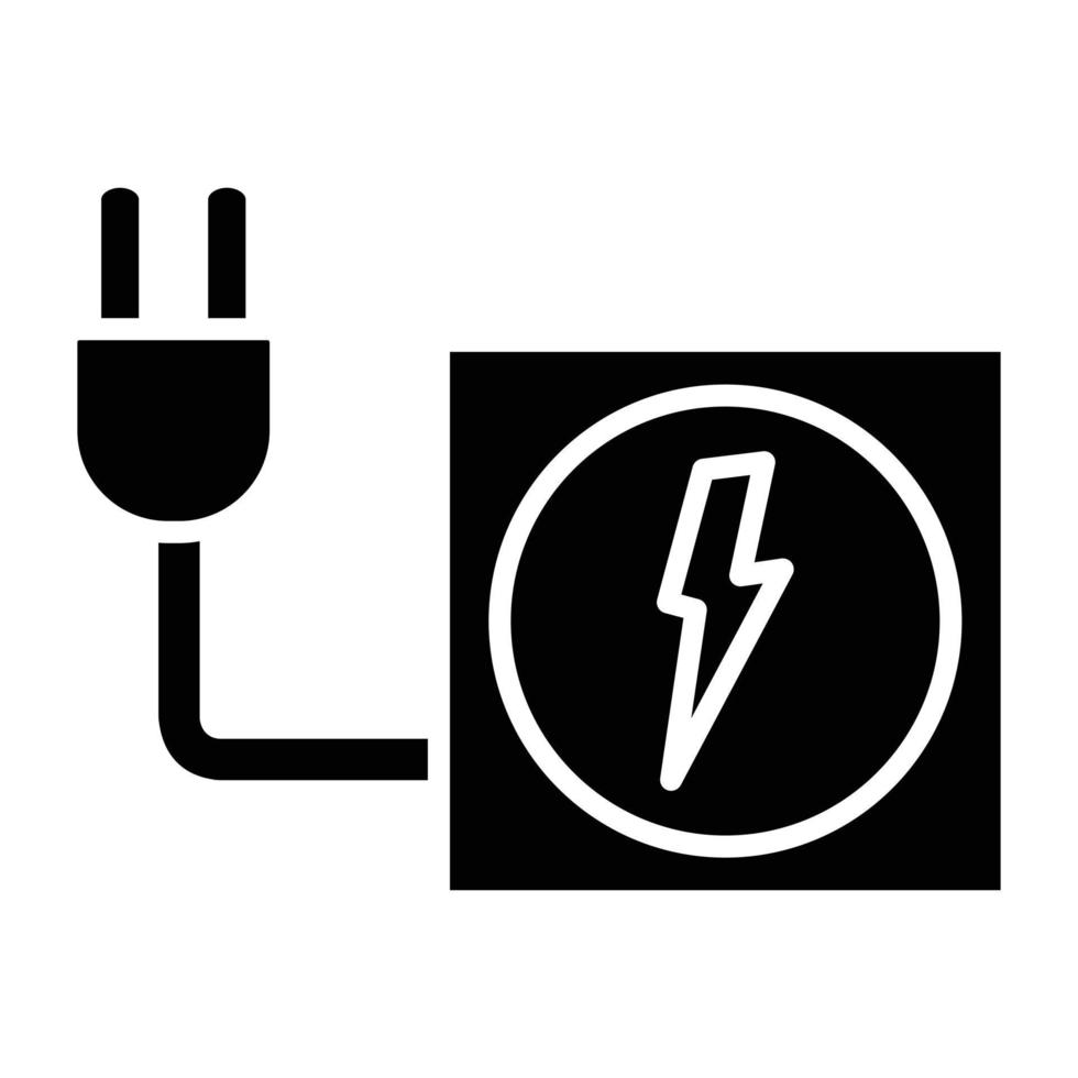 estilo de ícone de eletricidade vetor