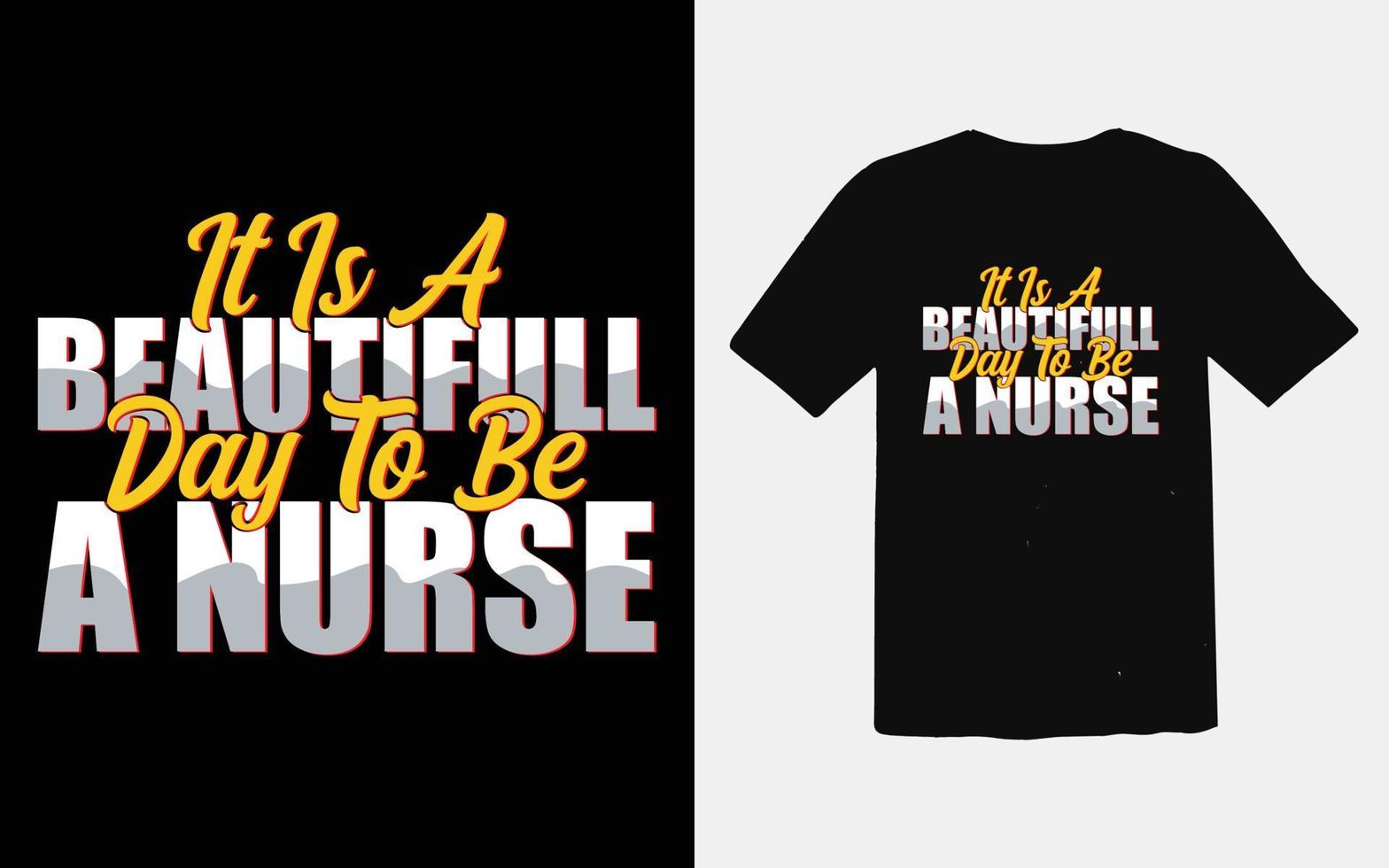 vetor tipográfico gráfico de design de camiseta de enfermeira, vetor royalty-free