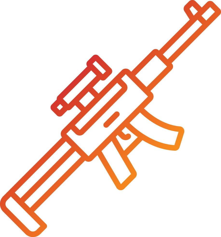 estilo de ícone de rifle sniper vetor