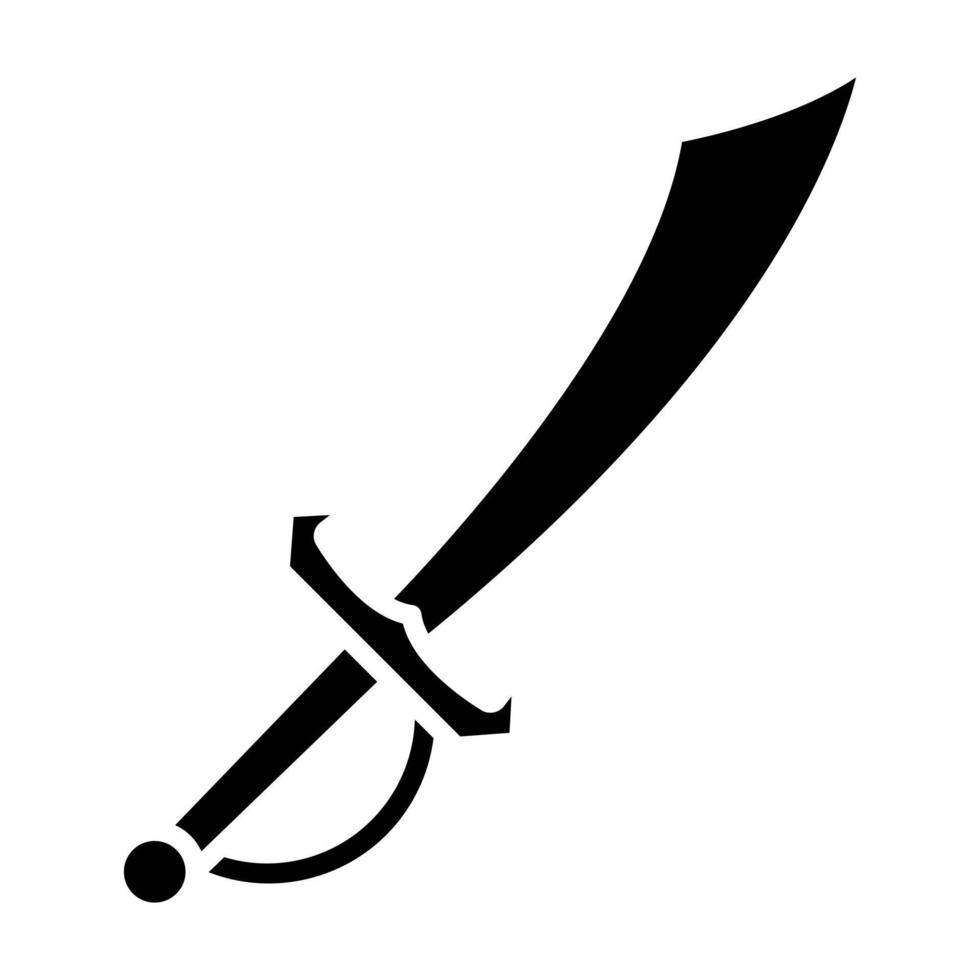 estilo de ícone de faca pirata vetor