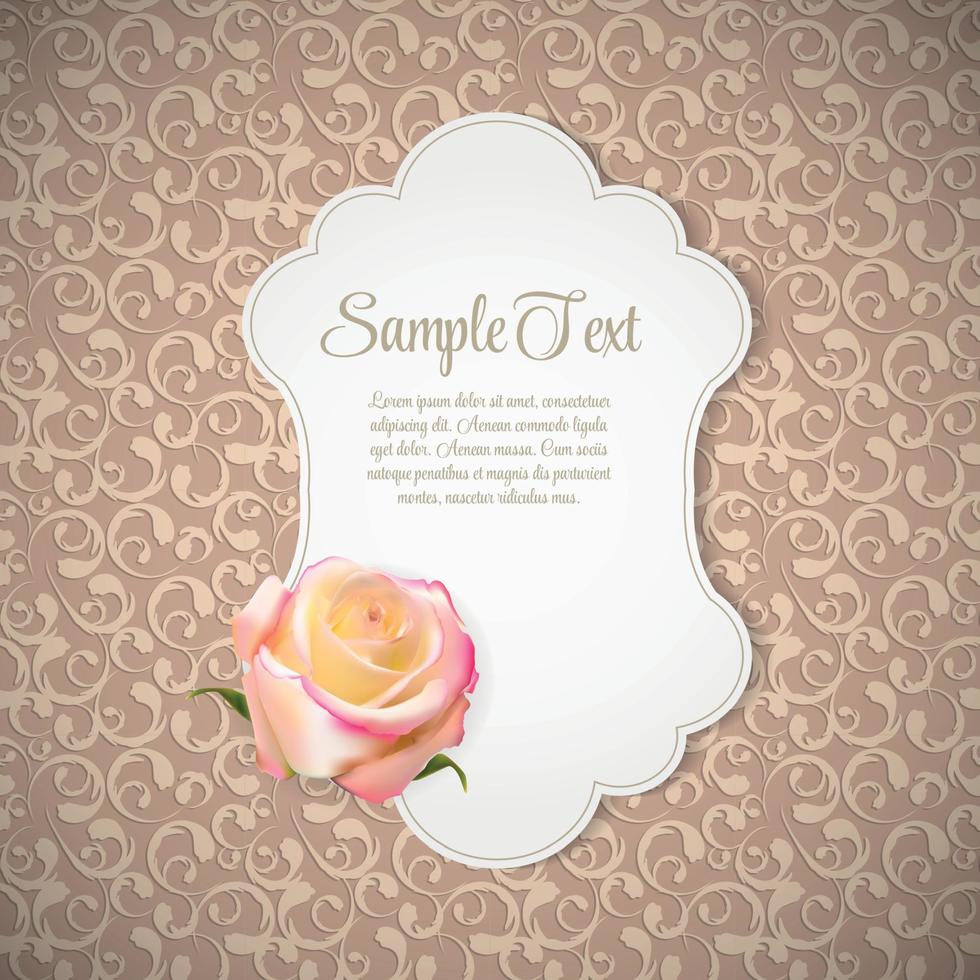 lindos cartões florais com ilustração vetorial de flores rosas realistas eps10 vetor