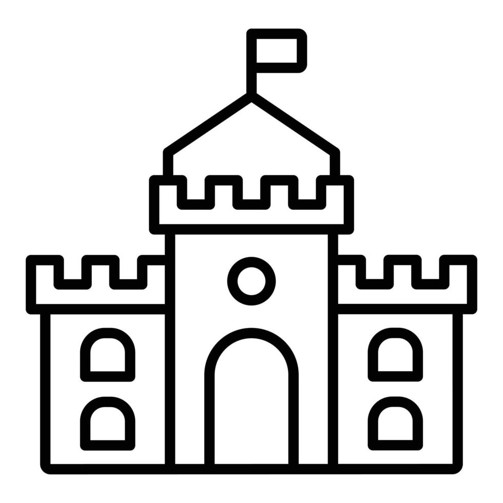 estilo de ícone do castelo vetor
