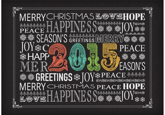 Free Vector Chalk New Year Eve Typography