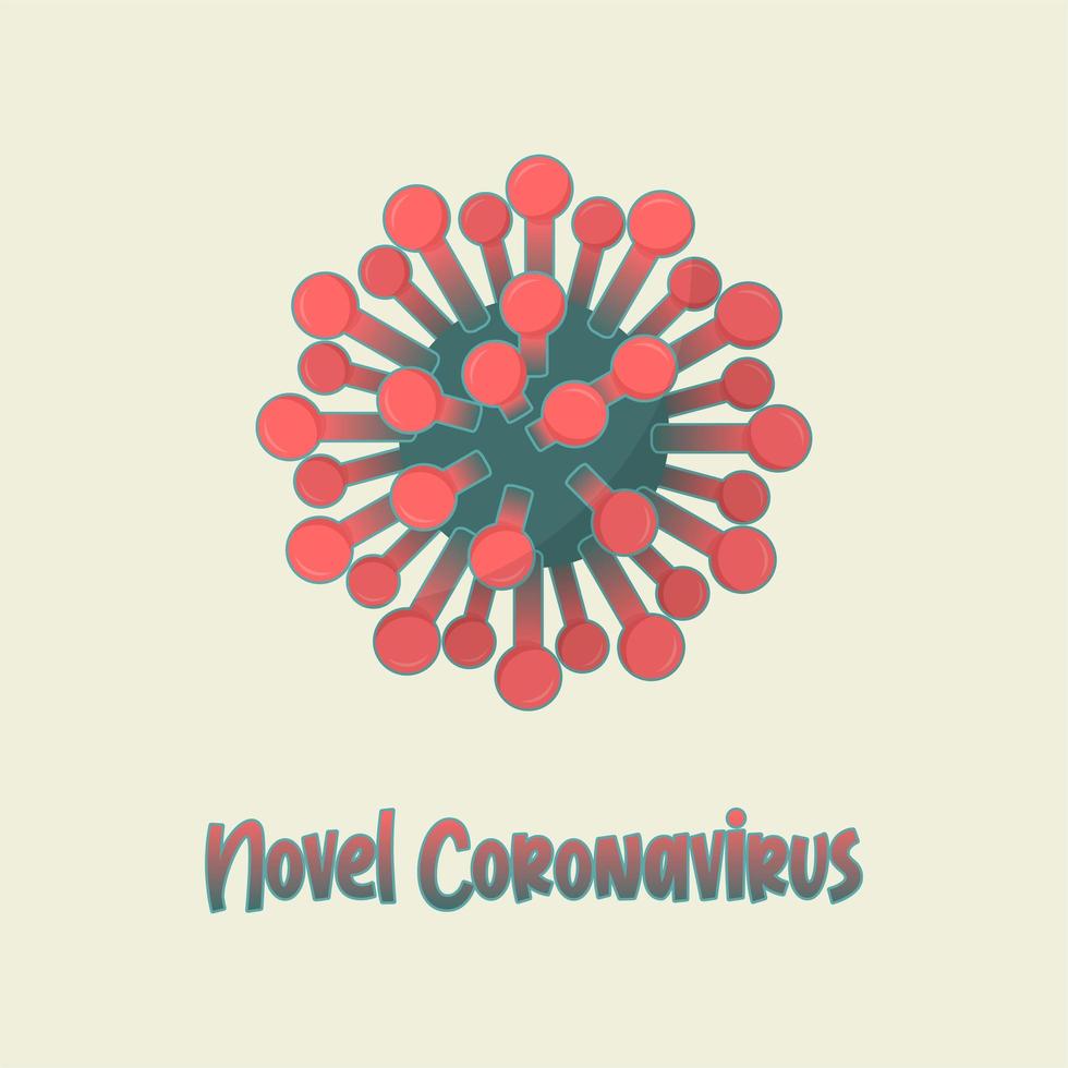 ilustração de bactéria coronavirus covid-19 vetor
