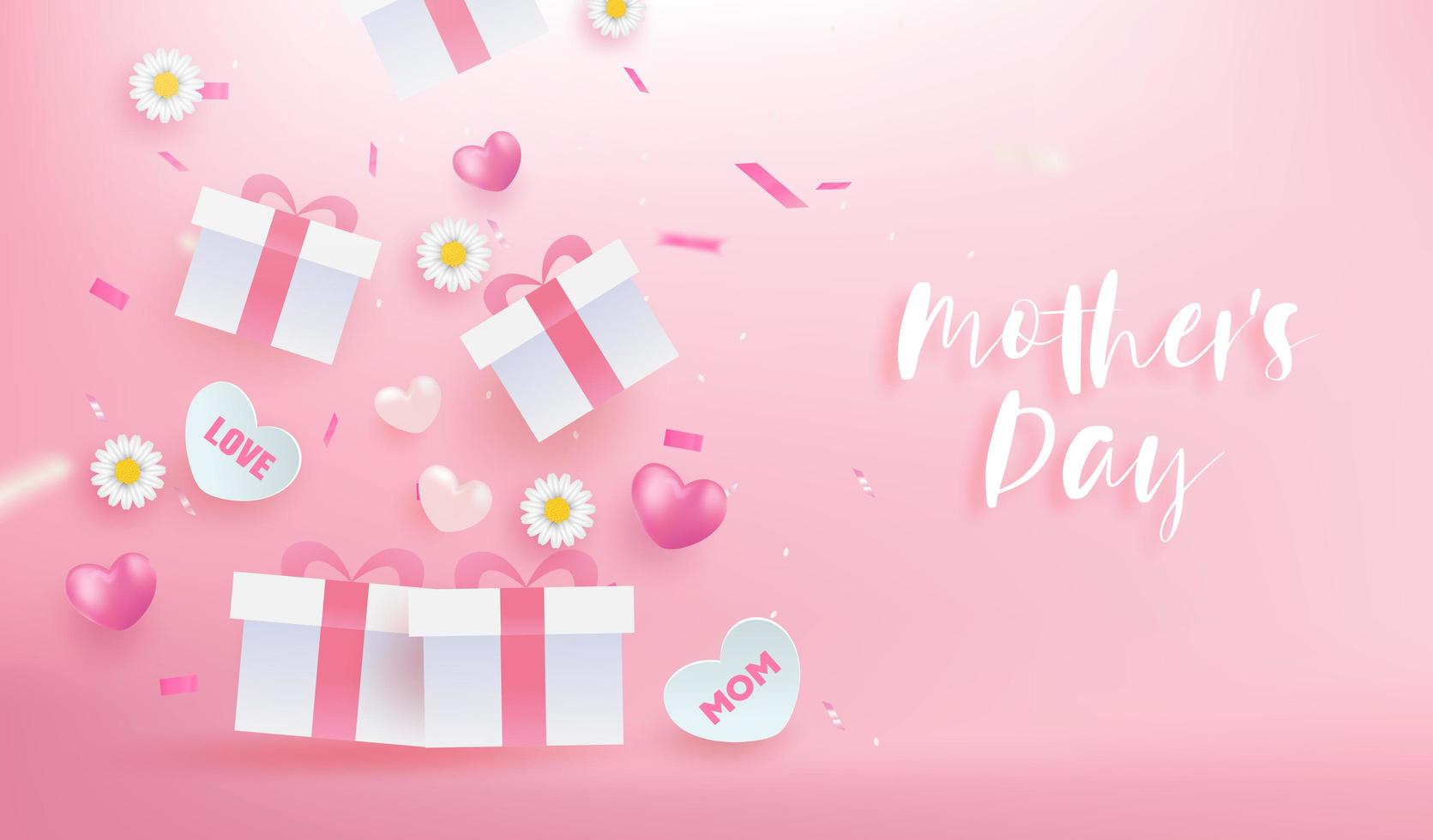 banner de celebração do dia das mães vetor