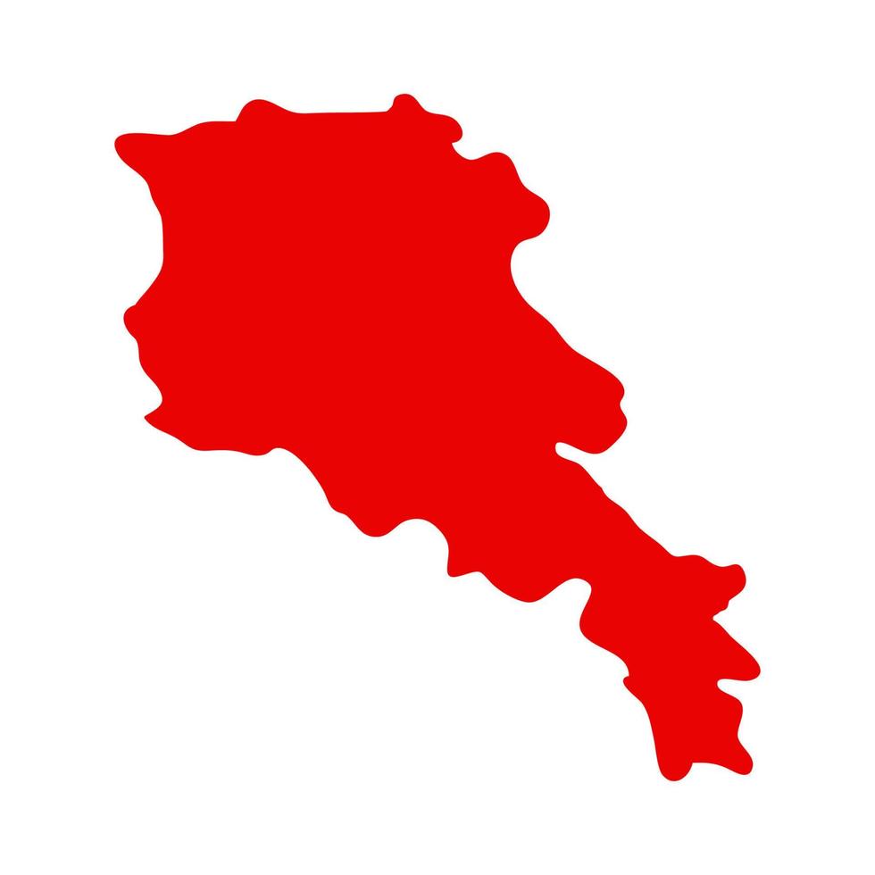mapa da armênia ilustrado em um fundo branco vetor