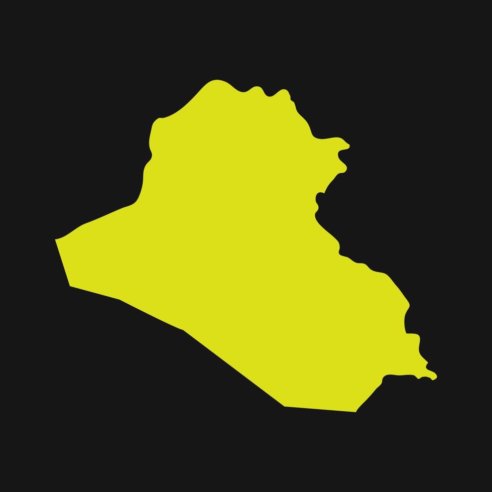 mapa do iraque ilustrado em fundo branco vetor