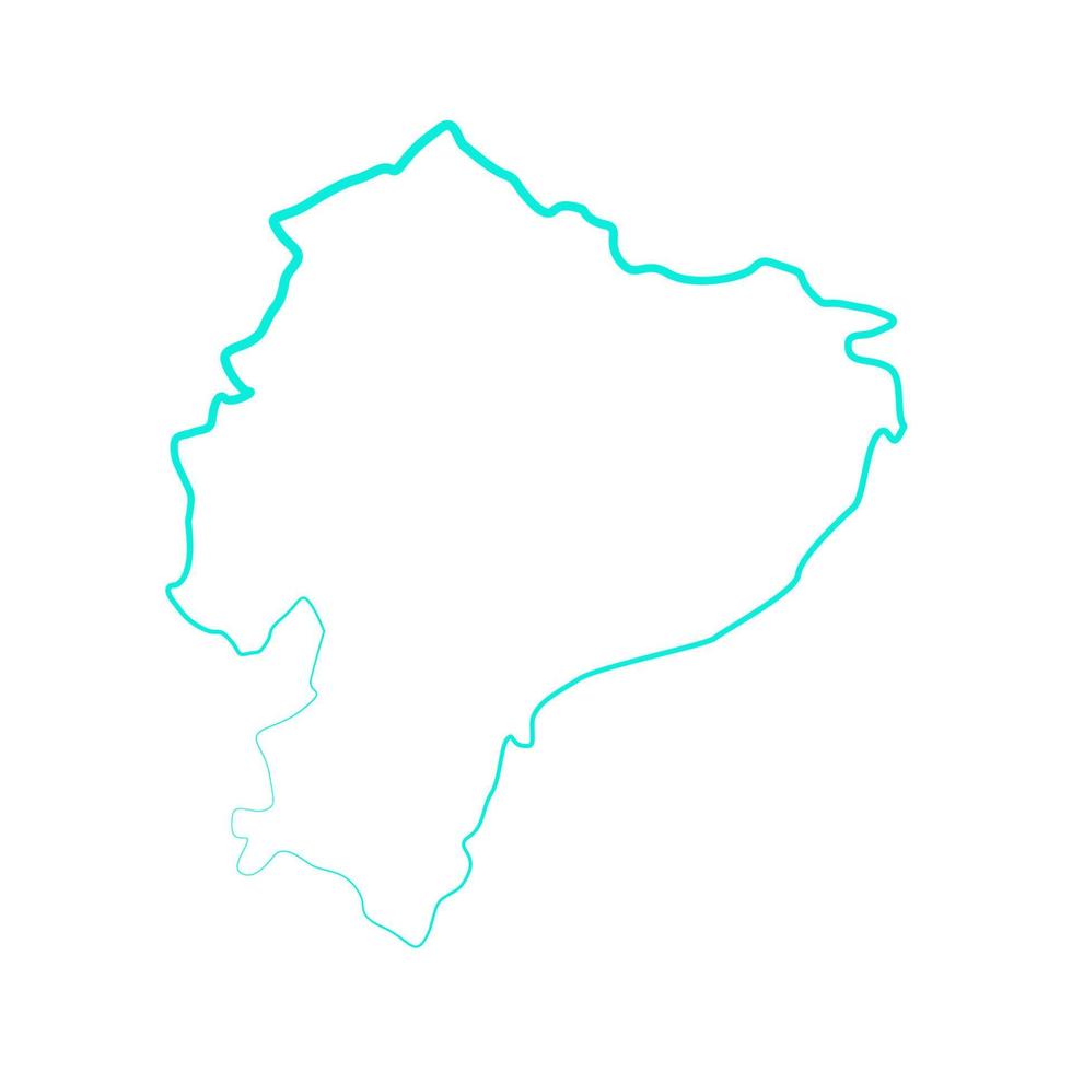 mapa do Equador ilustrado em um fundo branco vetor