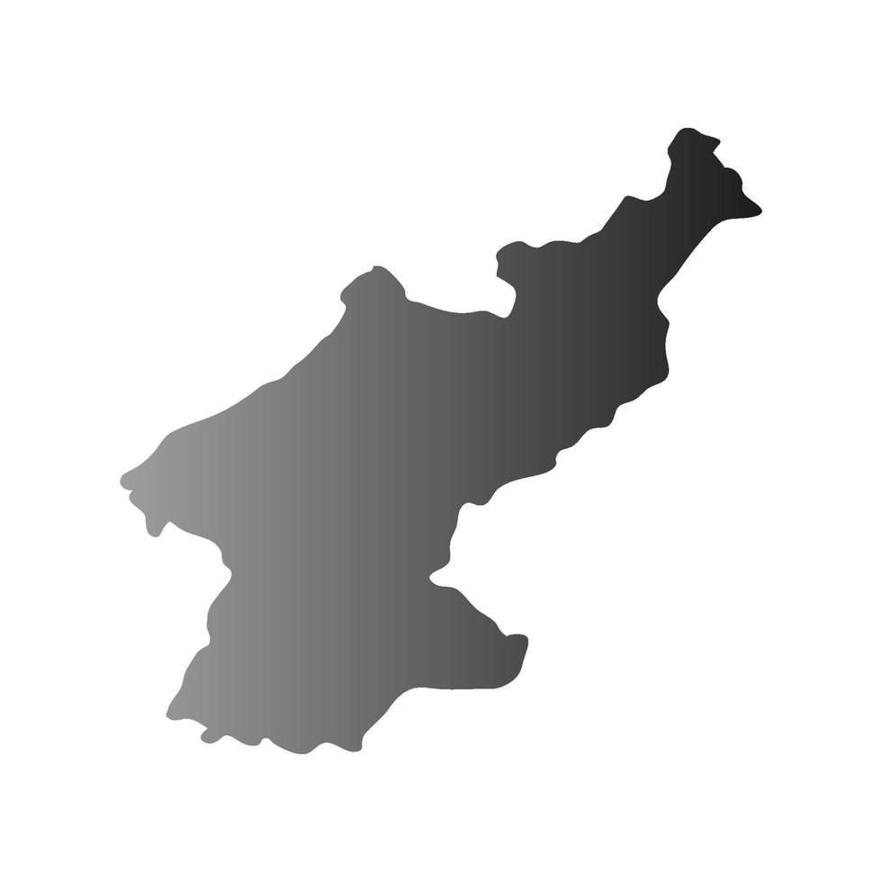 mapa da coreia do norte ilustrado em fundo branco vetor