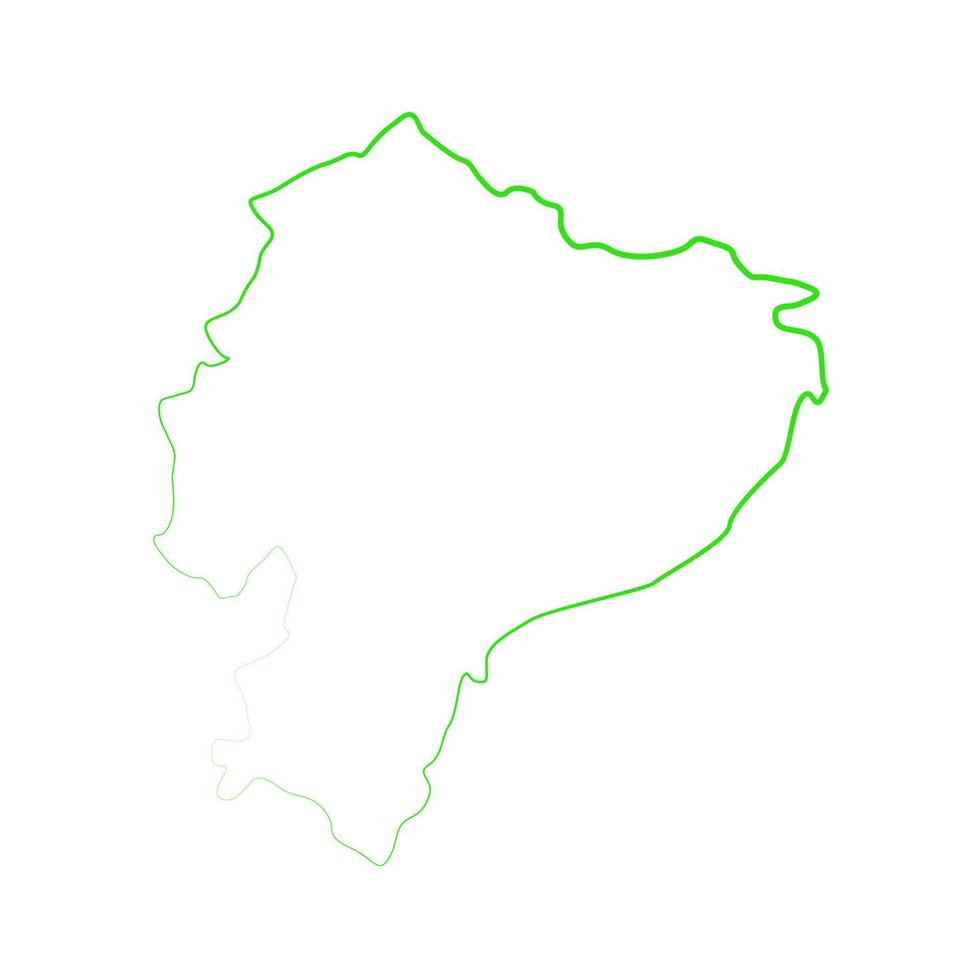 mapa do Equador ilustrado em um fundo branco vetor