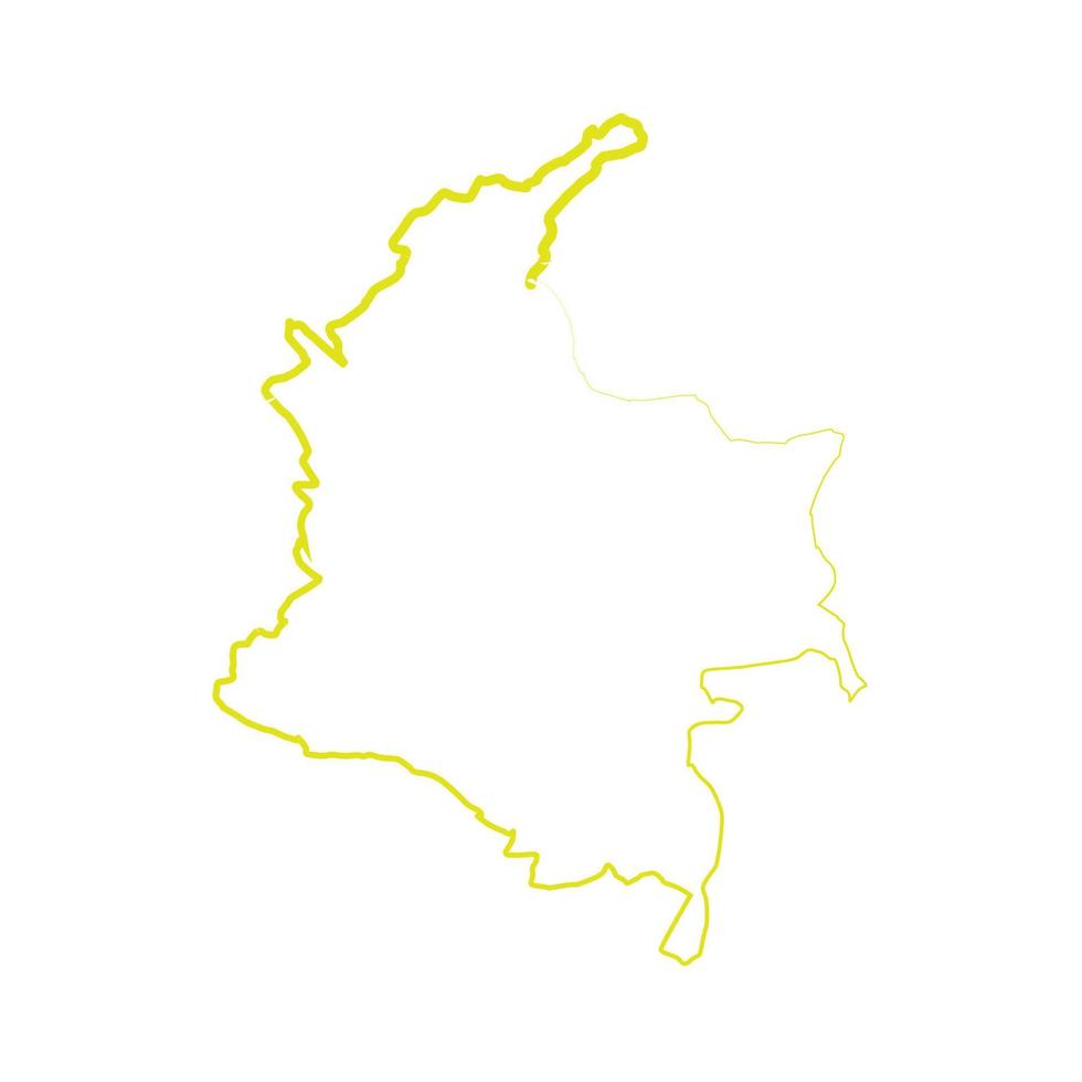 mapa da colômbia ilustrado em um fundo branco vetor