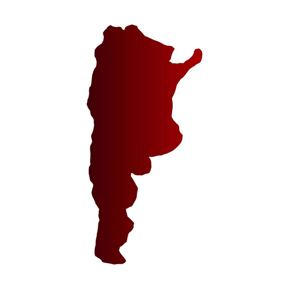 mapa da argentina ilustrado em fundo branco vetor