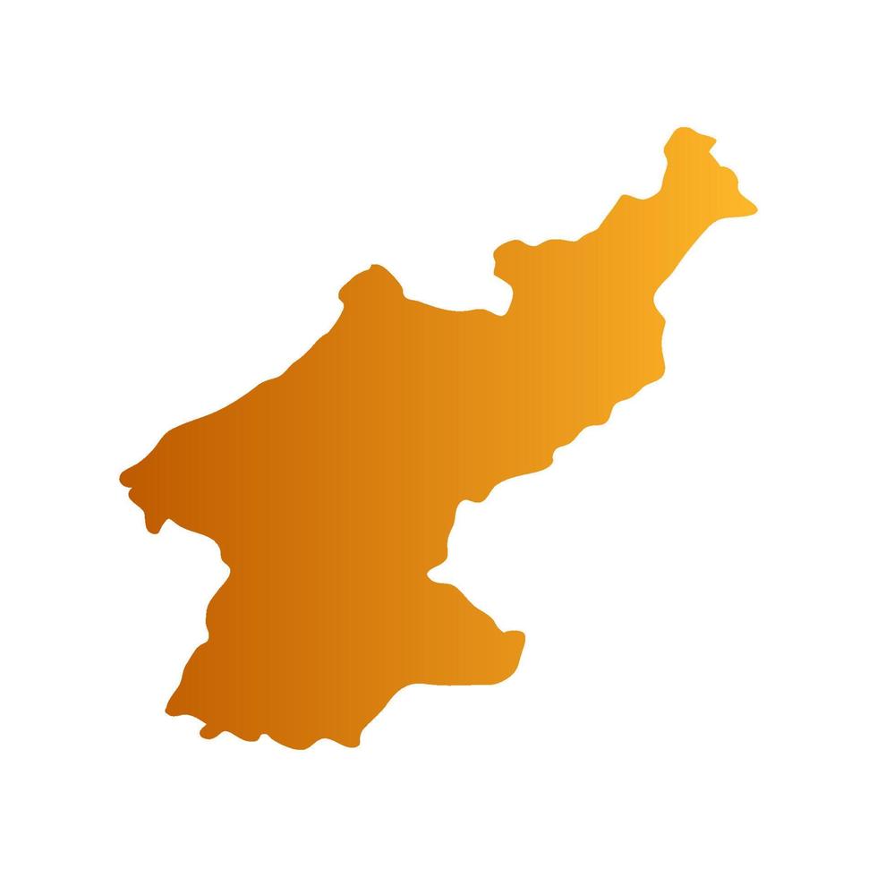 mapa da coreia do norte ilustrado em fundo branco vetor