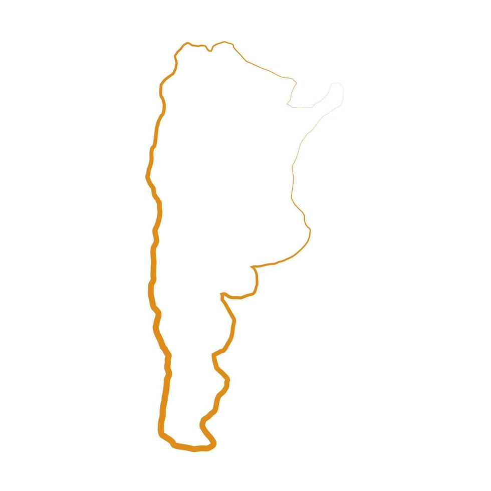 mapa da argentina ilustrado em fundo branco vetor